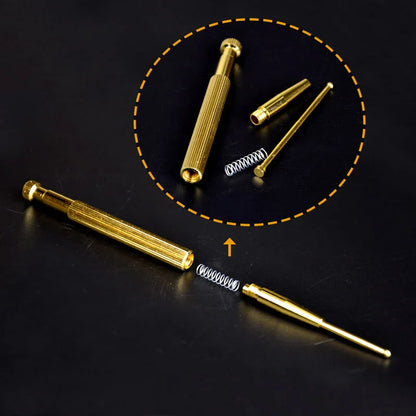 Pure Copper Acupressure Pen – Elastic Ear Massage Stick for Eyesight Improvement & Body Relaxation
