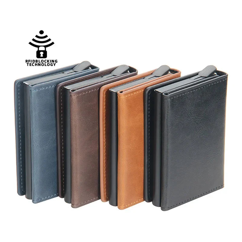 Anti-Theft RFID Credit Card Holder – Smart Minimalist Slim Wallet for Men & Women, Cardholder & Cash Case