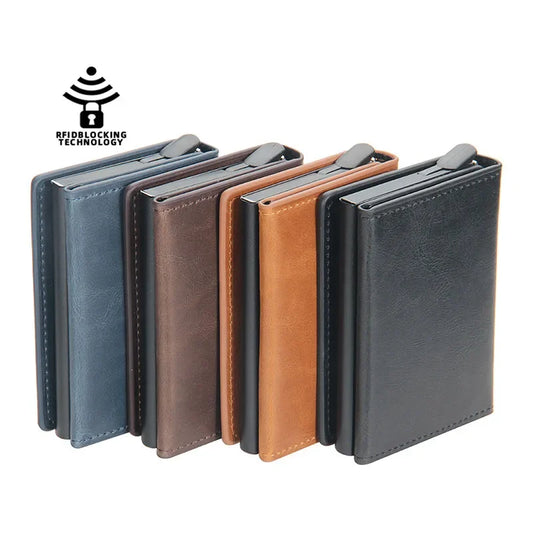 Anti-Theft RFID Credit Card Holder – Smart Minimalist Slim Wallet for Men & Women, Cardholder & Cash Case