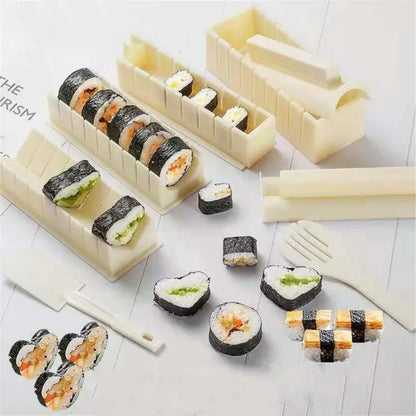 Multifunctional DIY Sushi Maker Set - Rice Circular and Square Mold, Japanese Cake Mold - Create Sushi and Lovely Cakes with Ease