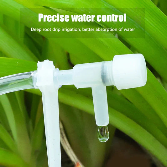 Garden Drip Irrigation Kit — Water-Saving Micro Dripper System with Regulating Valve and 4/7mm Hose for Potted Plants and Greenhouse