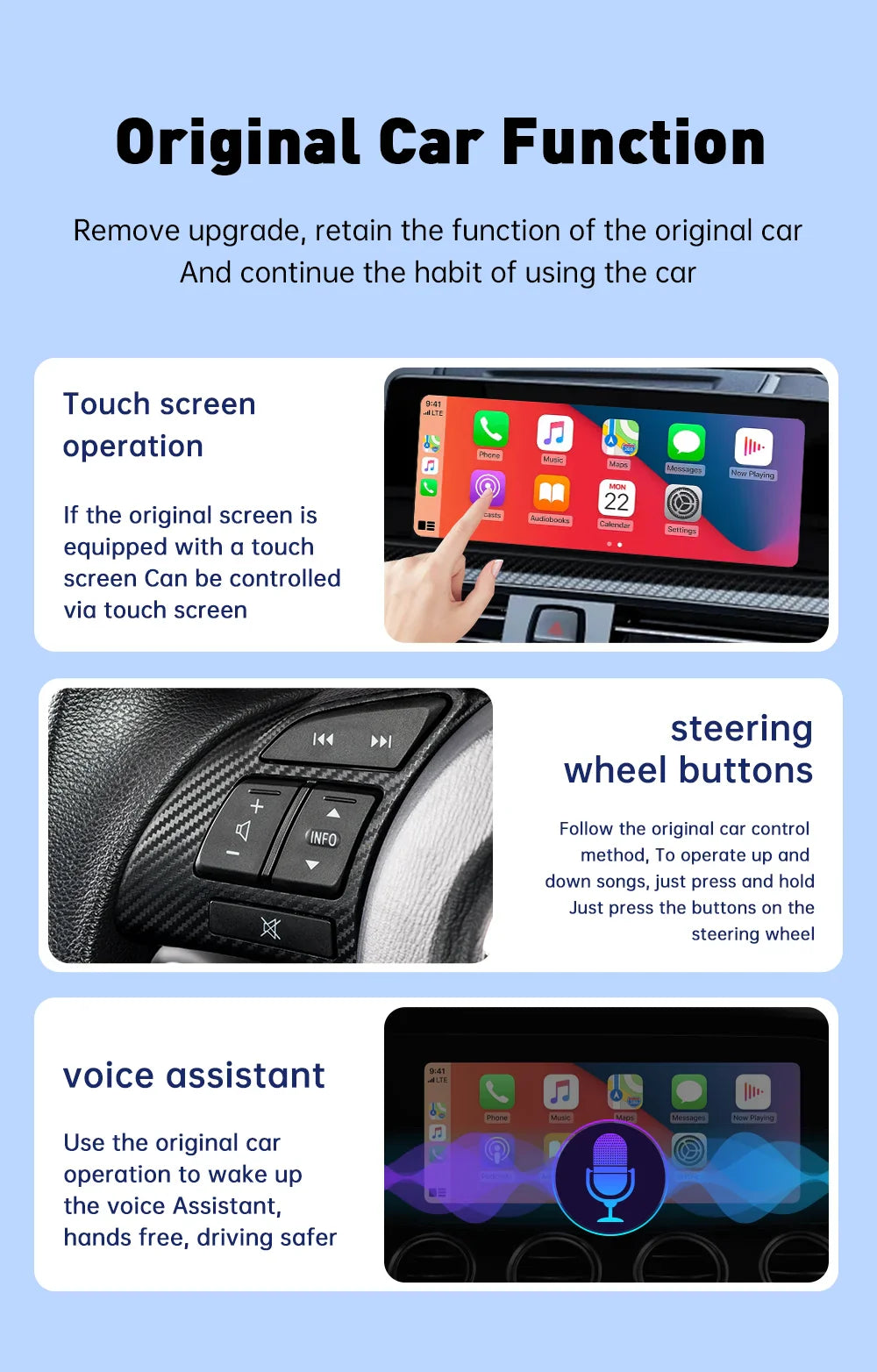 XUDA 2-in-1 Wireless CarPlay & Android Auto Mini Box - Plug & Play, Automatic Connection for 99% of Cars