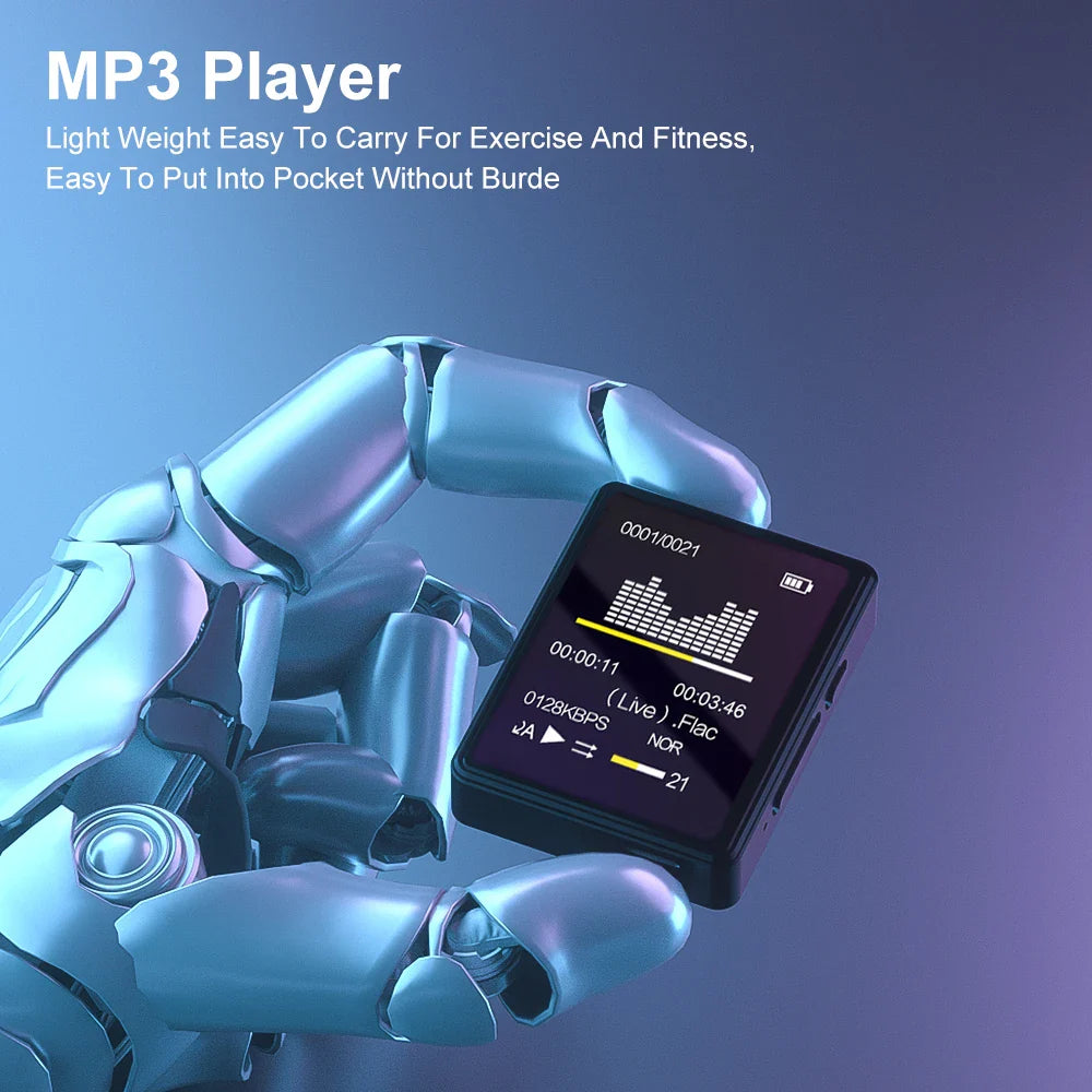 2024 Mini MP3 Music Player with Bluetooth 5.0 - Portable Sports Walkman and Ebook Reader for Students