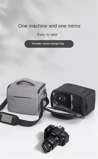 DSLR Camera Shoulder Bag – Portable Nylon Handbag & Crossbody Case for Sony, Nikon, Canon, Panasonic Equipment