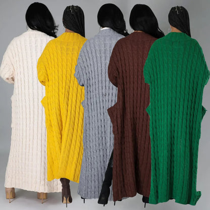 2024 Women’s Fashion Cardigan Sweater – Casual Long Sleeve Solid Jacket for Autumn Winter