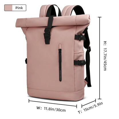 HK Expandable Travel Backpack - Large Waterproof 15.6 Inch Laptop Hiking Rucksack with USB Charging Port