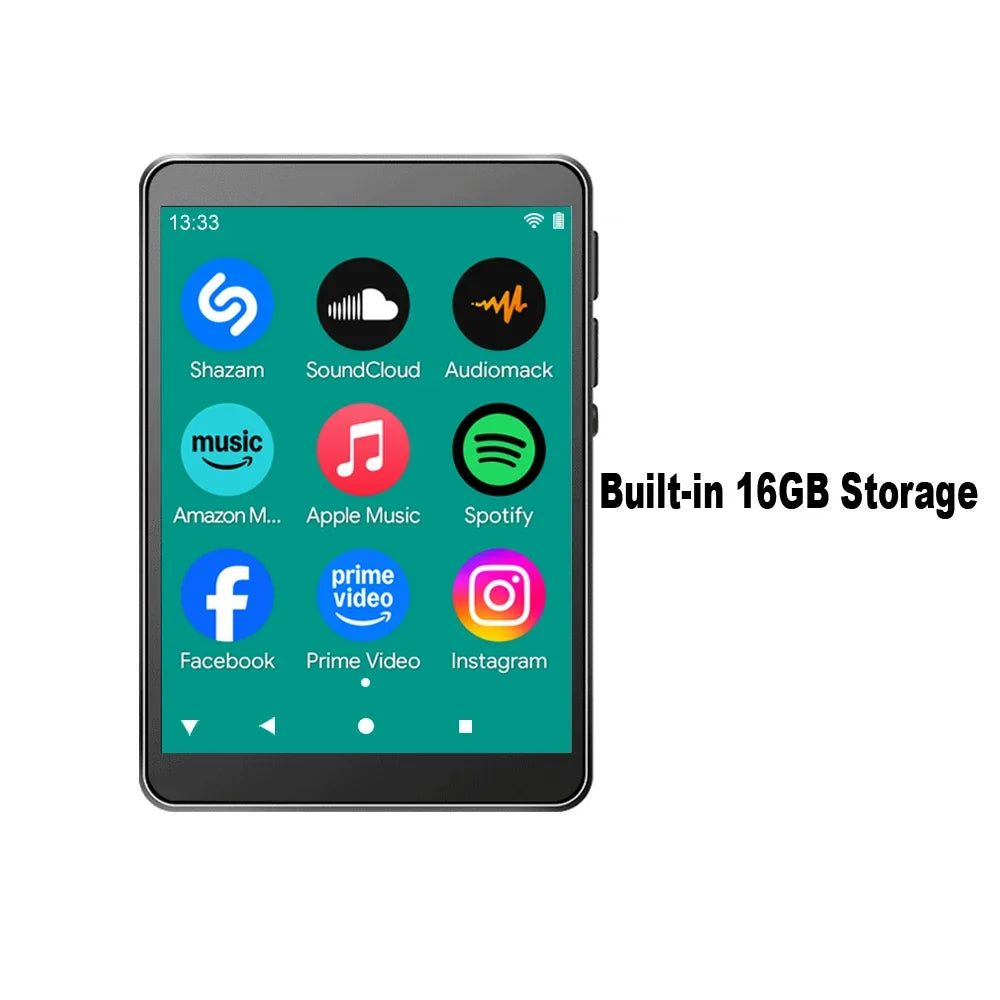 Famue PA03 Android MP3/MP4 Player - 48GB HiFi Lossless Audio with 2.8-Inch Screen, WiFi & Bluetooth