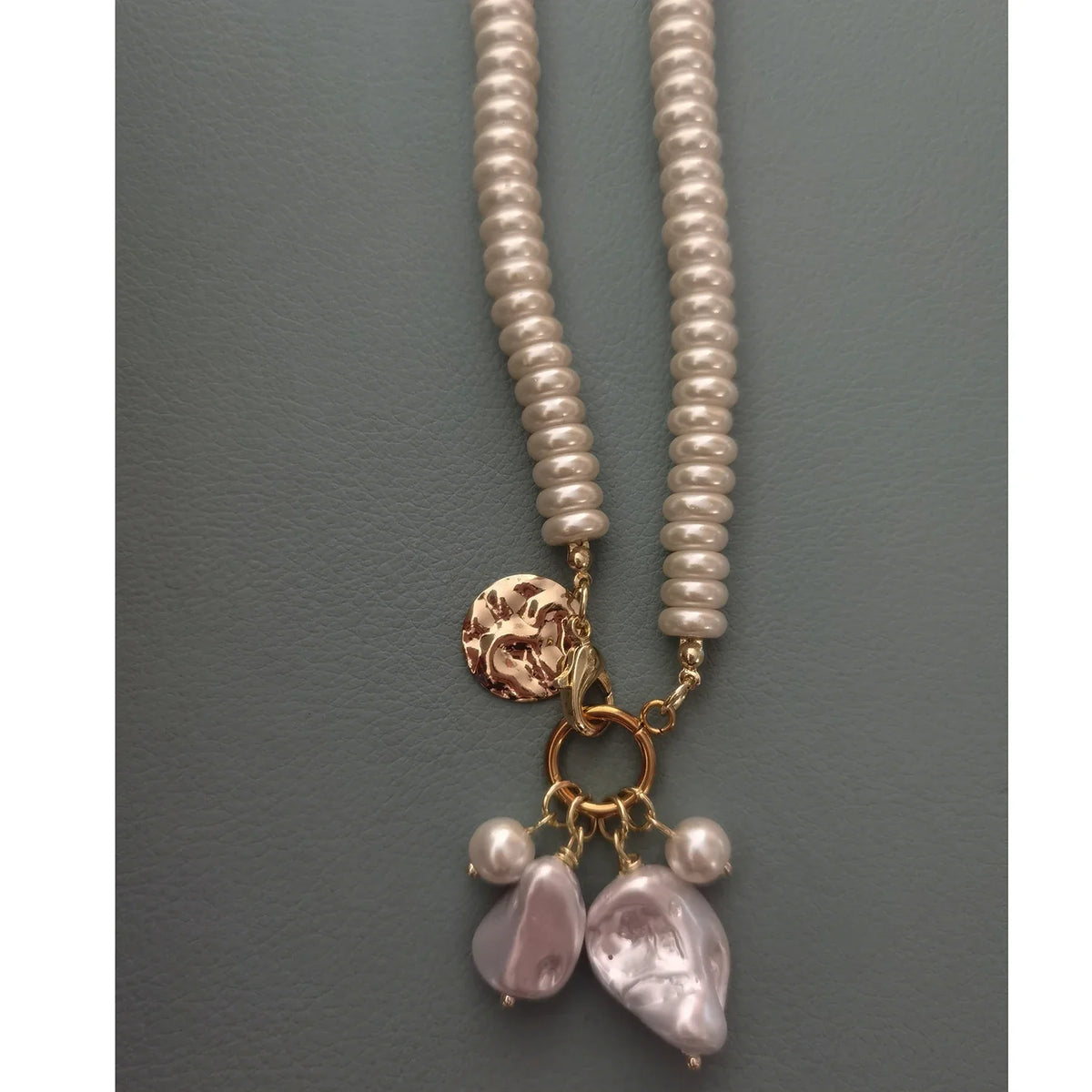 Luxury Pearl Necklace for Women - Adjustable Square Chunky Resin Statement Jewelry