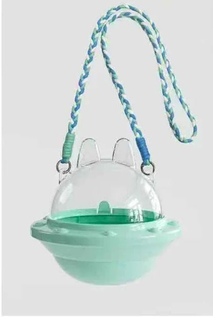 Labubu Doll Crossbody UFO Bag – Dustproof Cotton Storage Box for V1-V3 Dolls, Kids’ Gift Display Cabinet