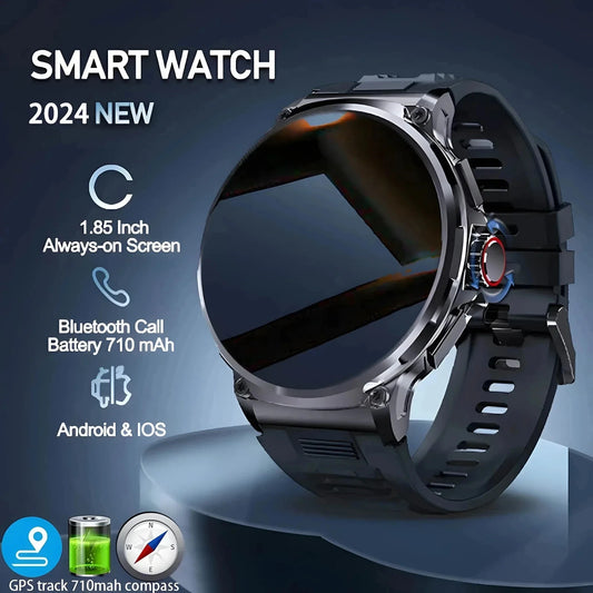 1.85" Ultra HD Smartwatch — GPS Tracking, Bluetooth Call, 710mAh Battery Sports Fitness Watch for Huawei & Xiaomi