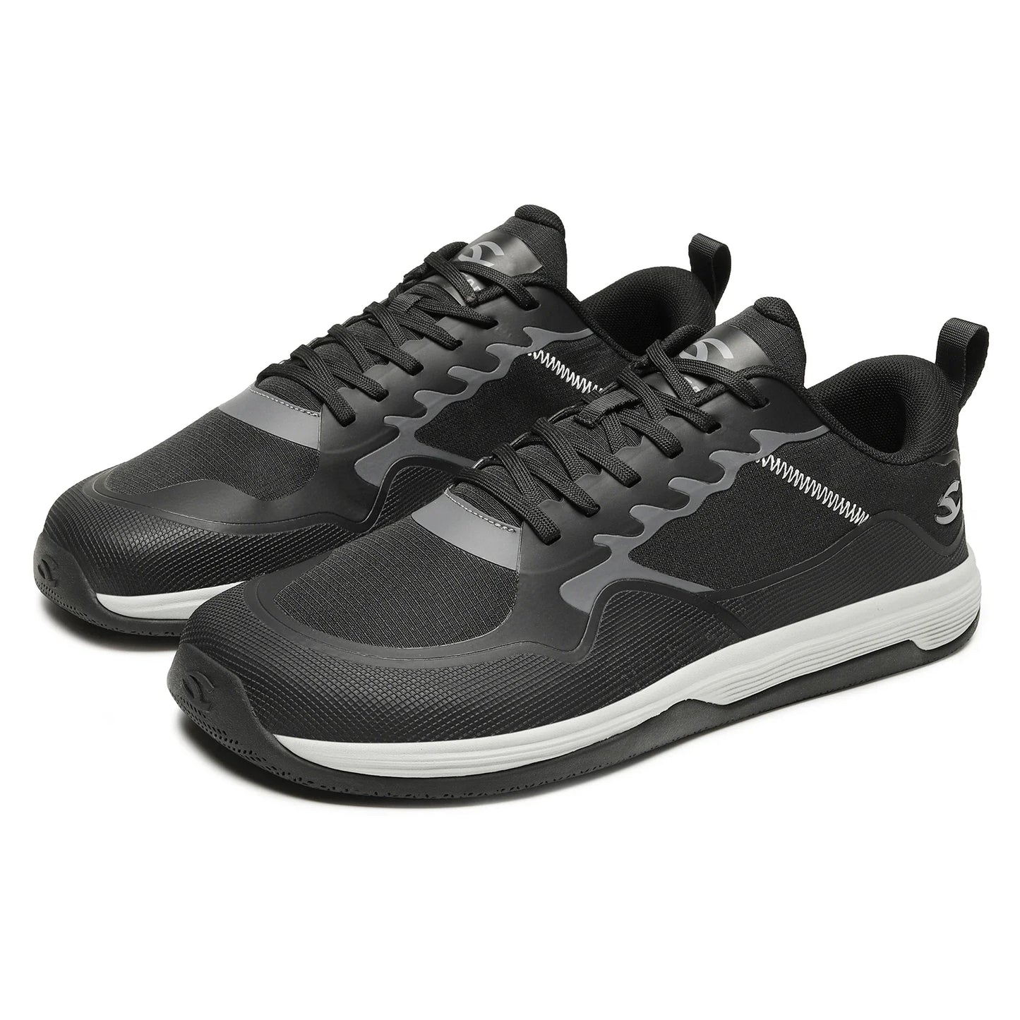 HOBIBEAR Unisex Walking Sneakers – Lace-Up Artificial Leather Hiking & Running Shoes for Men & Women
