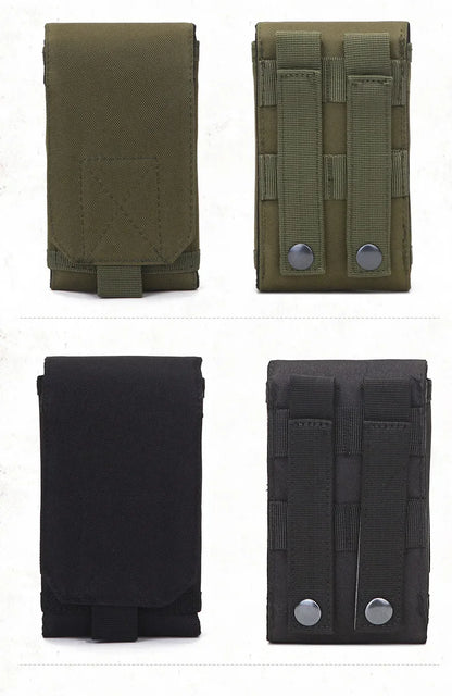 Waterproof Outdoor Camo Tactical Phone Holder – Nylon Waist Belt EDC Hunting Bag