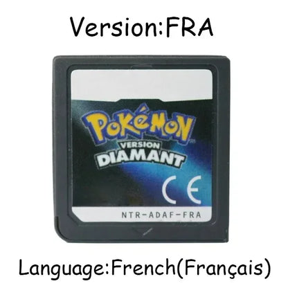 Pokemon Series DS Game Cartridge – Platinum, Pearl, Diamond, HeartGold, SoulSilver, Multilingual for NDS/3DS Consoles
