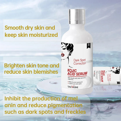 Kojic Acid Serum 30ml – Strong Brightening & Whitening Cream for Dark Spots, Fine Lines, Anti-Aging Skin Care