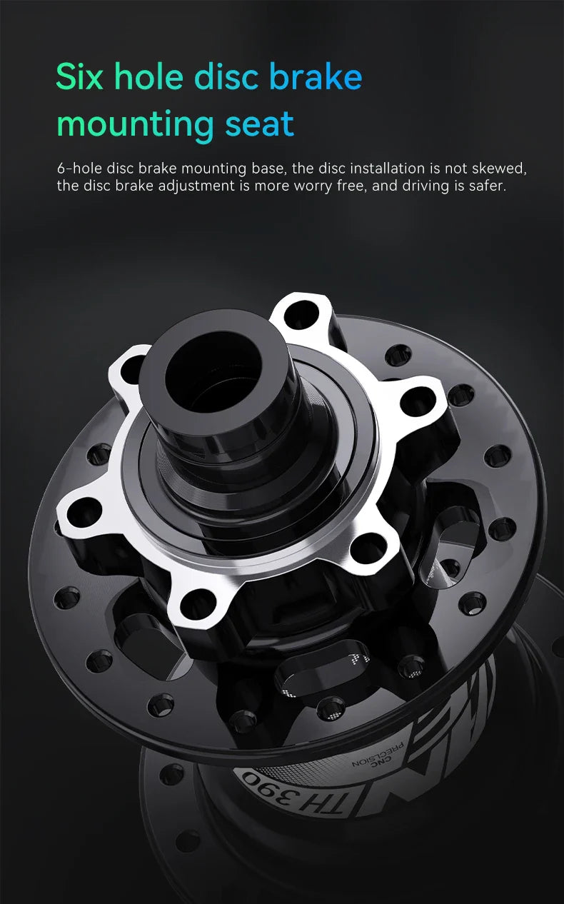 TANKE 120 Click MTB Hub – 6-Bearing Front & Rear Bicycle Hub for 7-12 Speed, 28/32/36 Holes, Disc Brake