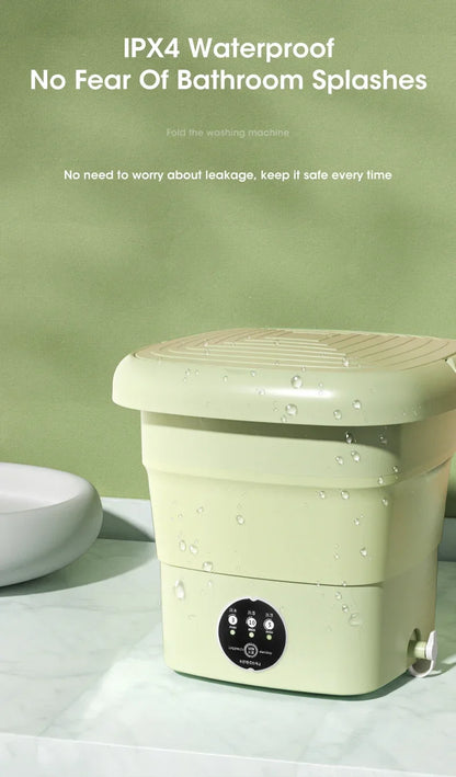 Portable Mini Washing Machine – 4.5L Washer for Socks, Underwear & Panties, Travel & Dorm Use, EU/US/UK/AU Plug