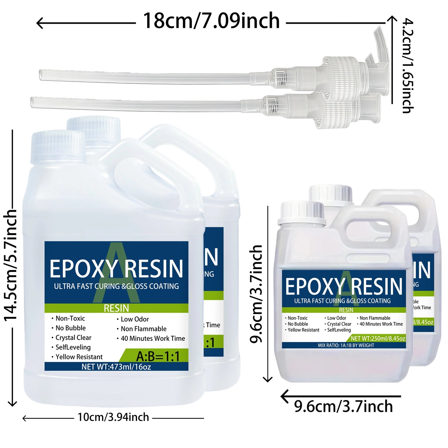 32oz Epoxy Resin Kit – Strong Bubble-Free Anti-Yellowing Art Resin, Easy 1:1 Mix for Casting, DIY Crafts & Mold Making