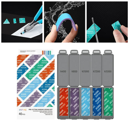 DSPIAE DS3 Sanding Sponge Set – 3mm Sandpaper for GK Military Models, Arc Grinding & Polishing Tool
