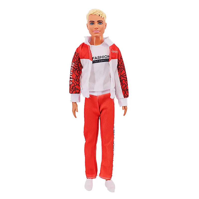 30cm Ken Doll Clothes – Pop Suit Top & Pants Outfit for Boys, Holiday Gift Doll Accessories