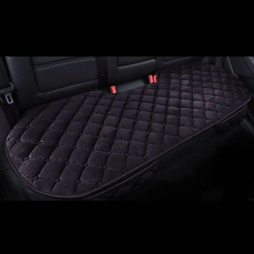 Universal Winter Warm Car Seat Cover Protector Set – 3-Piece Rear Seat Cushion & Back Cushion Auto Seat Protection for Cars, SUVs & Vans