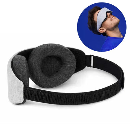 Black 3D Sleep Mask – Memory Foam Eye Shade, Breathable Patch & Relaxing Sleep Aid for Women & Men