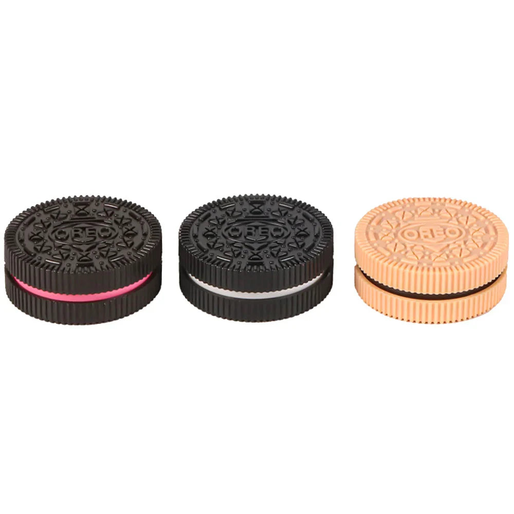 60mm Plastic Herb Grinder – Cookie Biscuit Design Tobacco & Spice Crusher for Smoking