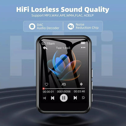128GB Bluetooth 5.4 MP3 Music Player – HiFi Audio, Built-in Speaker, 2.4” Touch Screen MP4 Player with E-Book, Video & Recording