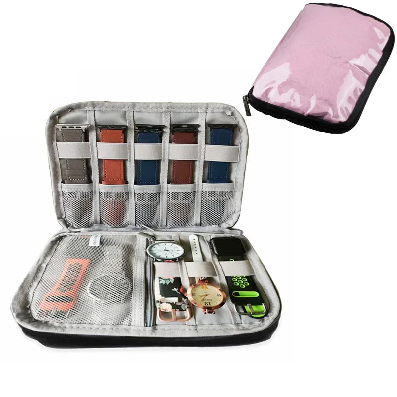 Waterproof Portable Watch Storage Box - Organizer for Men & Women, Smartwatch & Apple Watch Strap Holder