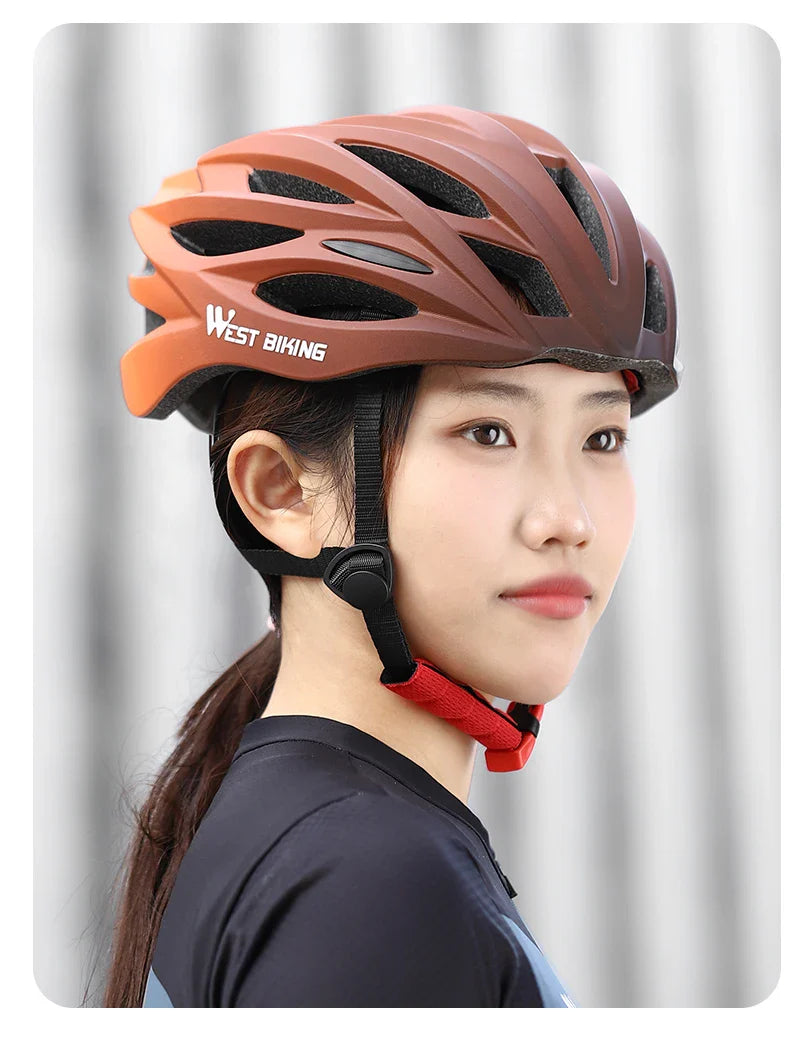 WEST BIKING Ultralight Cycling Helmet - Integrally Molded MTB & Road Bike Racing Helmet for Men & Women, Bicycle Safety Cap