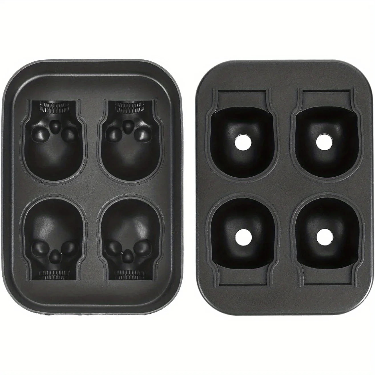 Skull Ice Ball Mold – 3D Silicone Ice Cube Tray, BPA-Free for Freezer & Cocktails