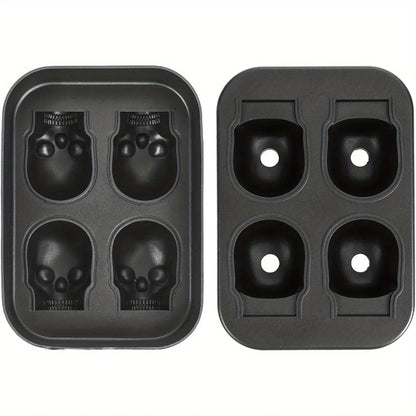 Skull Ice Ball Mold – 3D Silicone Ice Cube Tray, BPA-Free for Freezer & Cocktails