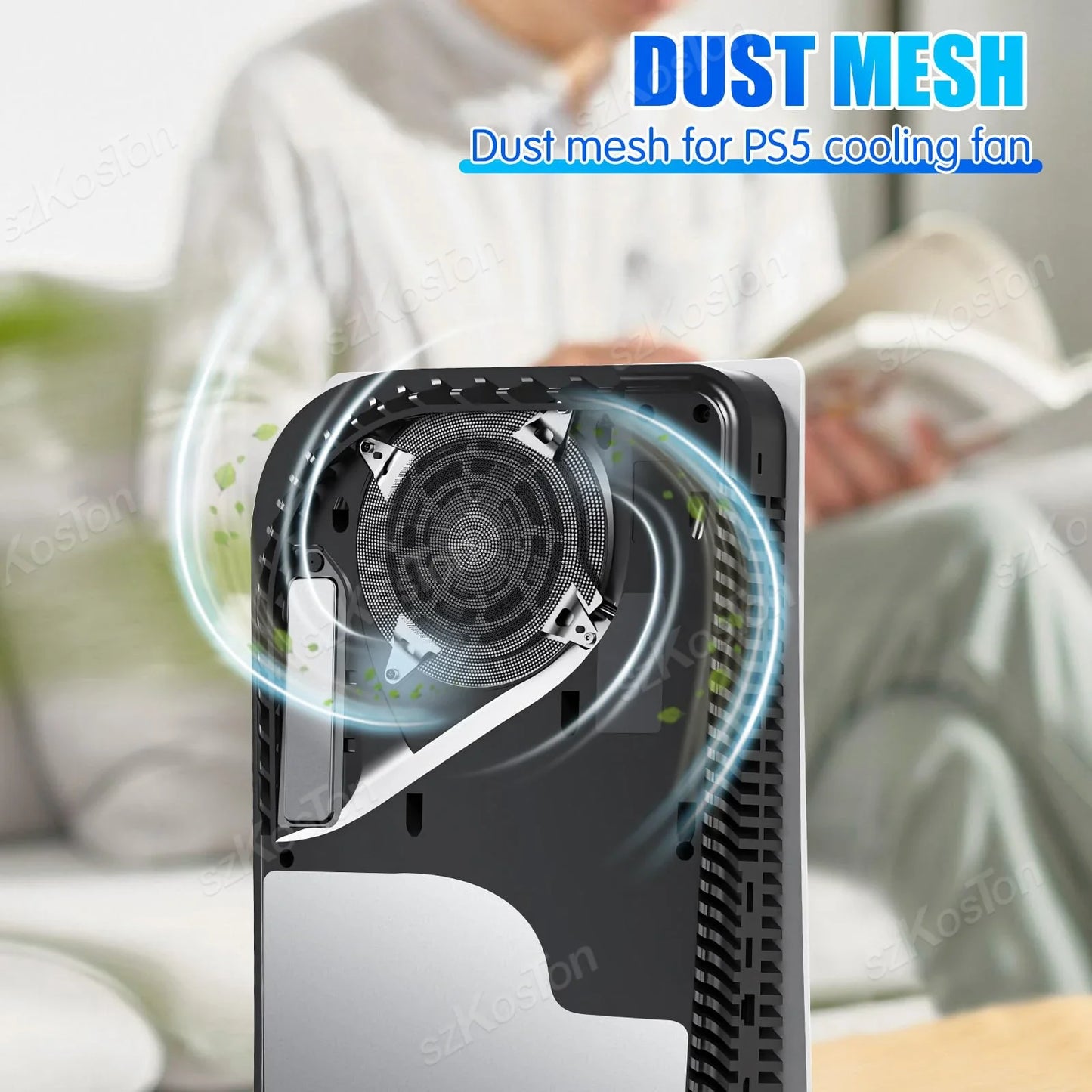 PS5 Slim & Pro Cooling Fan Dust Filter Kit – Silicone Dust Plugs & Dustproof Accessories for Game Console
