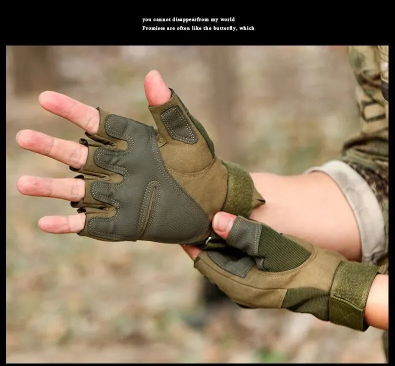 Fitness Anti-Slip Cycling Gloves – Wear-Resistant Tactical Sports & Climbing Half Finger Gloves for Outdoor Use