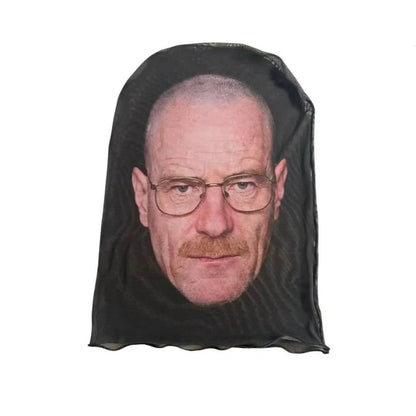 3D Printed Kanye Mask – Elastic Mesh Full Face Cosplay & Party Hood for Men & Women, Hip Hop Streetwear Balaclava