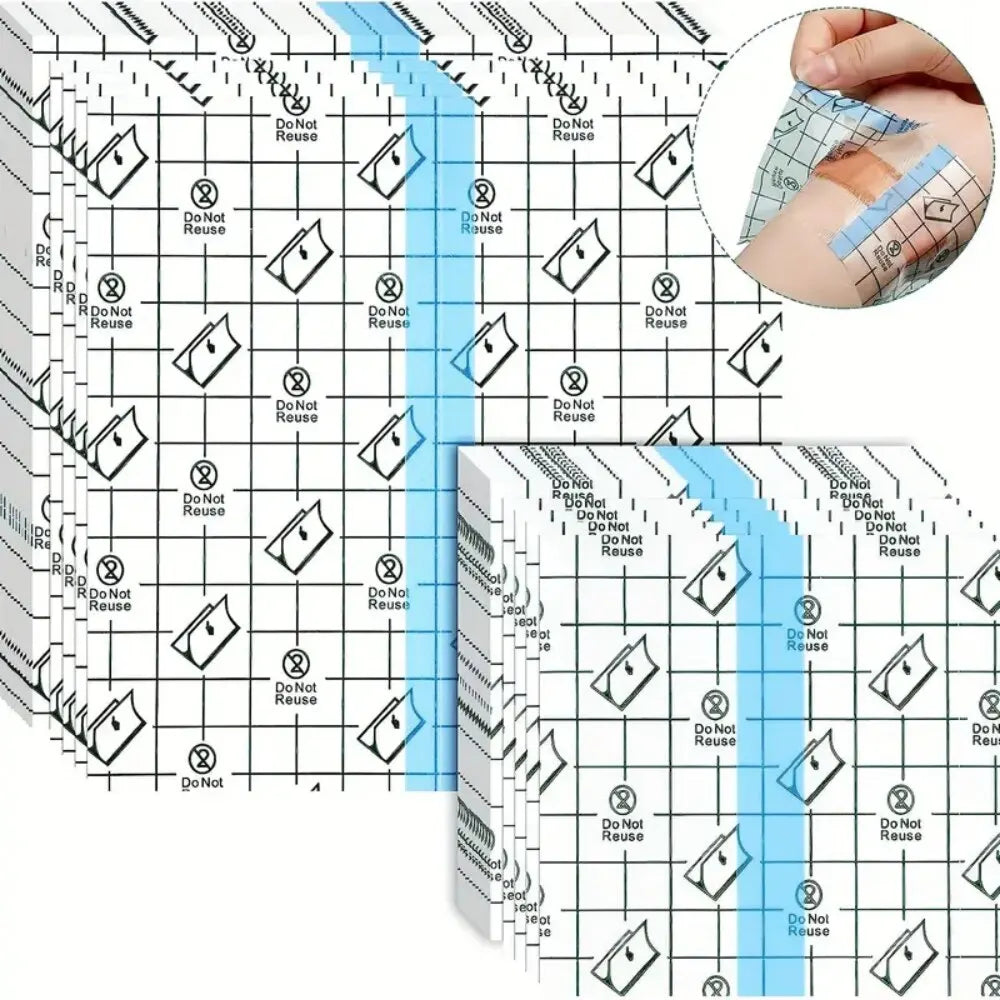 Waterproof PU Bandages: Transparent, Stretchable, Disposable Adhesive Bandages - Protect Tattoos in Showers