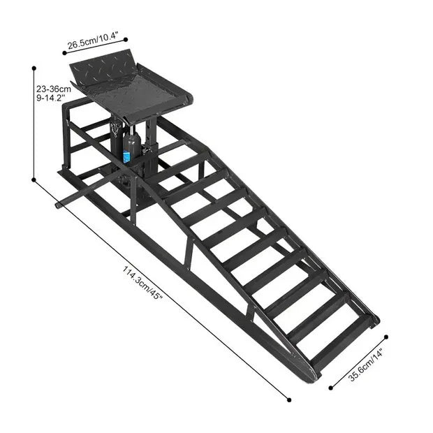 5 Ton Steel Vehicle Lift Ramps - CE Certified Adjustable Hydraulic Car Ramps for Auto Repair & Lifting Equipment