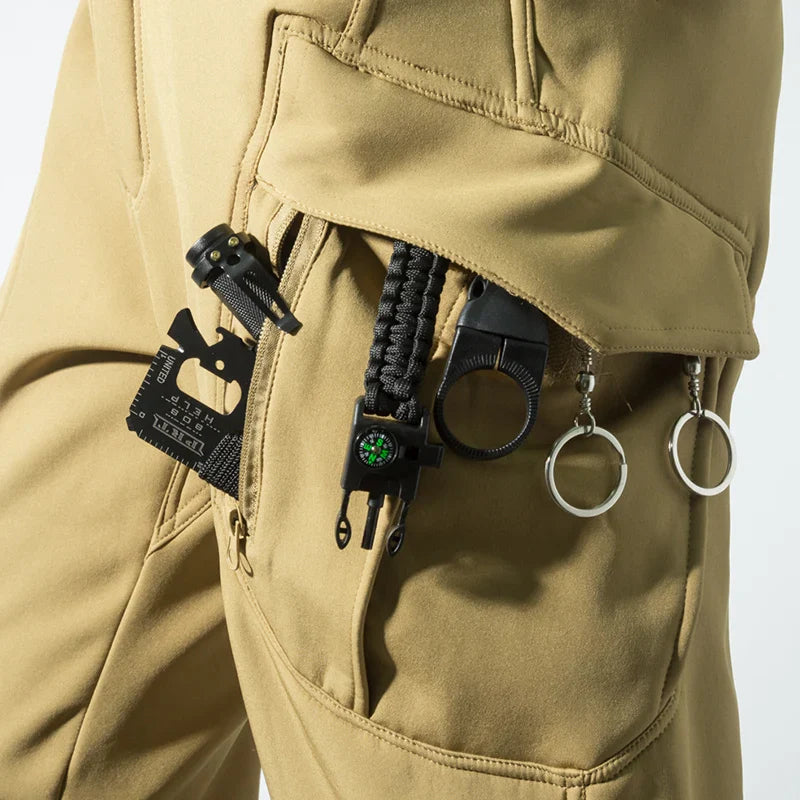 Men’s Fleece Softshell Cargo Pants M–5XL – Winter Outdoor Hiking, Fishing, Climbing & Camping Tactical Trousers
