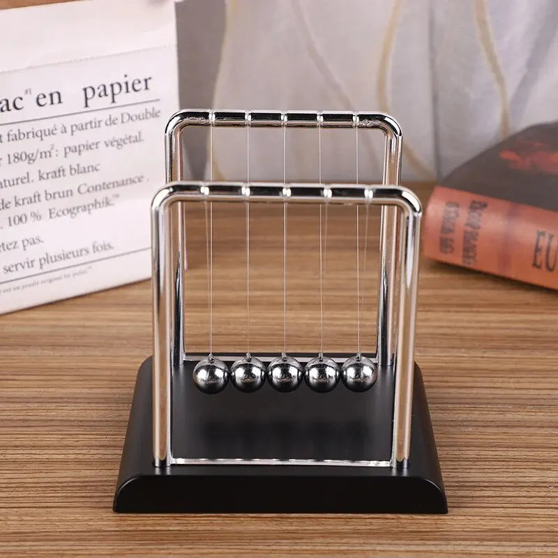 Newton’s Cradle Balance Toy - Steel Ball Physics Pendulum for Science Learning & Stress Relief