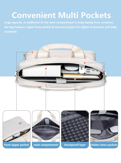 Universal Laptop Shoulder Bag for Men and Women - Fits 13, 14, 15.6 Inch Models Including MacBook Air/Pro and Surface - Compatible with Acer, ASUS, Toshiba