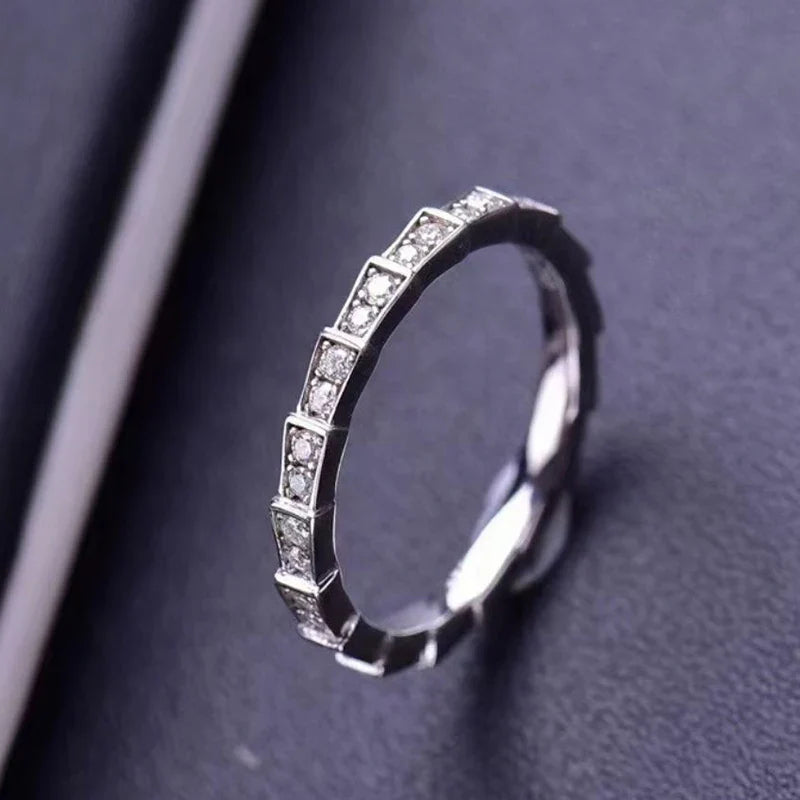 100% Pass Diamond Tester Pen & Moissanite Ring – Matching 925 Sterling Silver Wedding Band for Women