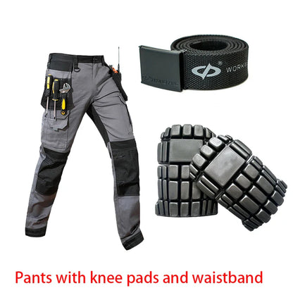 2026 Men’s Multi-Pocket Cargo Work Pants – Durable Wear-Resistant Outdoor Tactical Trousers with Utility Leg Pockets for Work and Hiking