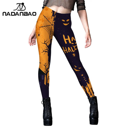 Women’s Christmas Leggings - Mid-Waist Skinny Digital Print Pants for Fitness, Running & Yoga
