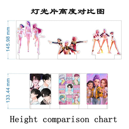 K-Pop Demon Hunters LED Night Light – Zoe, Mira, Rumi, Saja 16-Color Remote Control