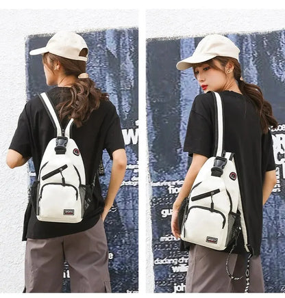 Women's Waterproof Oxford Breast Bag – Large Capacity Multi-Functional Casual Crossbody Backpack