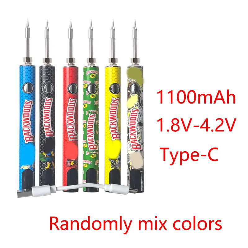 3-10pcs Brass Knuckles Portable Electric Soldering Iron — 1100mAh Battery, 1.8V-4.2V LCD Display, Type-C 510 Compatible