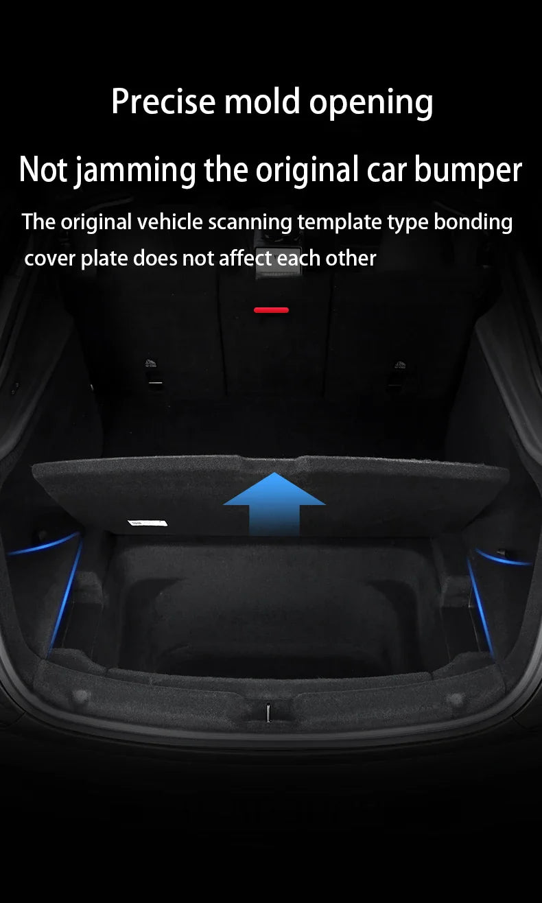 Tesla Model Y Berlin/Austin 2022-2025 Trunk Side Storage Bins – TPE Cargo Organizer with Carpet Lids