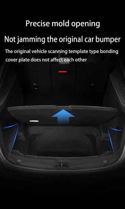 Tesla Model Y Berlin/Austin 2022-2025 Trunk Side Storage Bins – TPE Cargo Organizer with Carpet Lids