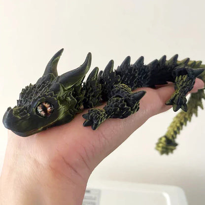 3D Printed Movable Dragon Fidget Toy – Rotatable Articulated Desktop Ornament & Gift for Kids & Adults