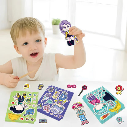 8/16/24pcs K-Pop Demon Hunters Puzzle Stickers – Cute Cartoon DIY Decals for Phone, Laptop & Luggage