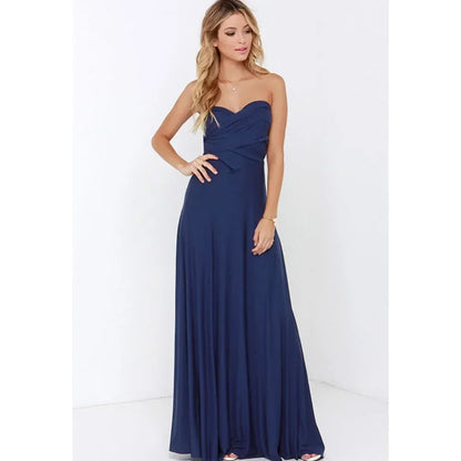 Women’s Summer Sexy V-Neck Maxi Dress – Multi-Wear Strappy Long Party Dress
